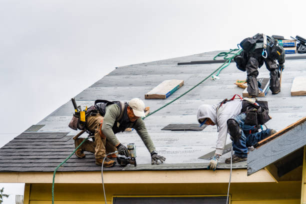 Professional Gutter Installation technician working in Darrington, WA